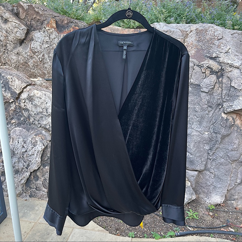 Rag and Bone silk and Velvet shirt